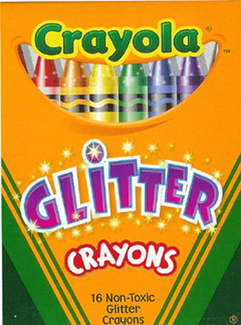 Picture of Crayola glitter crayons 16 crayons