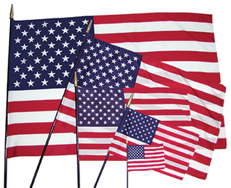 Picture of Heritage us classroom flag 12 x 18  flag 3/8 x 30 staff