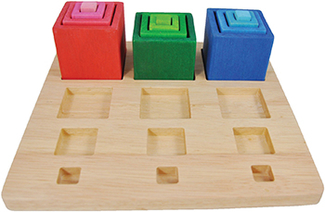 Picture of Stack n sort nesting cubes aniline  8-1/2 x 8 10 pcs