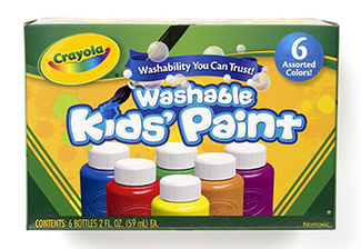 Picture of Washable kids paint 6 jar set