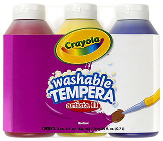 Picture of Artista ii tempera 3ct 8oz primary  color set washable paint