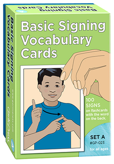 Picture of Basic signing vocab cards set a  100/pk 4 x 6