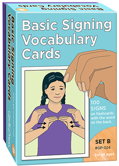 Picture of Basic signing vocab cards set b  100/pk 4 x 6
