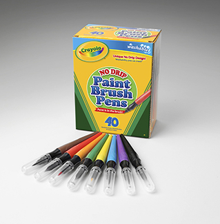 Picture of No drip paint brush pens 40ct  washable