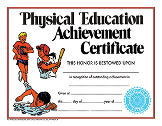 Picture of Certificate physical education 30pk