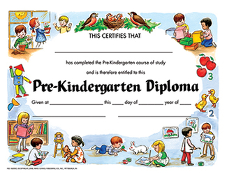 Picture of Pre-kindergarten diploma 30/pk