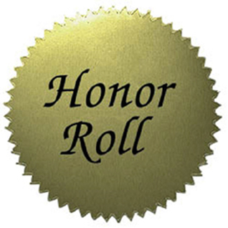 Picture of Stickers gold honor roll 50/pk 2  diameter