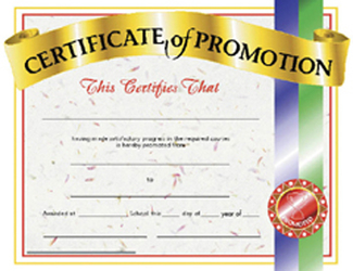 Picture of Certificates of promotion 30/pk  8.5 x 11