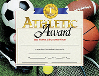 Picture of Certificates athletic award 30 pk  8.5 x 11