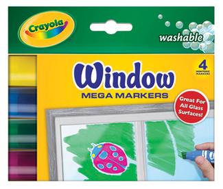 Picture of Crayola 4ct window mega markers  washable