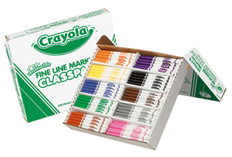 Picture of Crayola washable classpack 10 asst  colors 200 ct fine tip