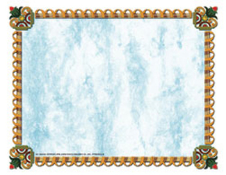 Picture of Gold border certificate border  computer paper