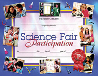 Picture of Science fair participation 30pk  8.5 x 11 certificates inkjet laser