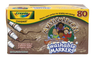 Picture of Crayola multicultural 80ct 8 colors  washable markers