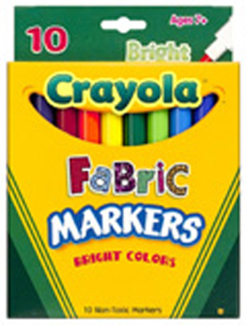 Picture of Crayola fabric markers 10 count