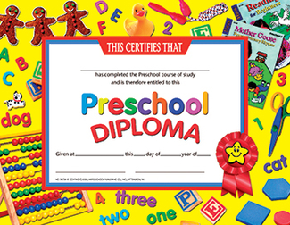 Picture of Certificates preschool diploma 30pk
