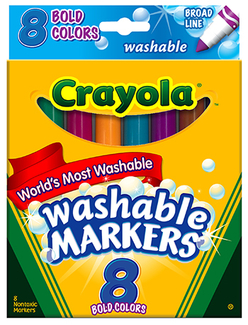 Picture of Washable markers 8 pk bold colors  conical tip