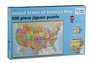 Picture of United states map international 500  piece jigsaw puzzle