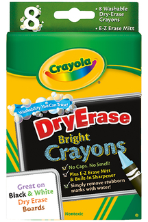 Picture of Crayola dry erase crayons 8 count  washable