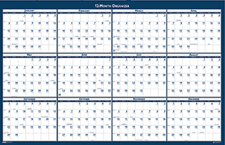 Picture of Laminated 24x37 calendar year  planner