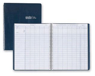 Picture of Class record book 9-10 week grading  period blue simulated leather