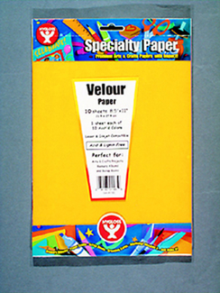 Picture of Velour paper 20 sht 2 each of 10  assorted colors