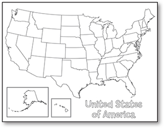 Picture of United states map poster
