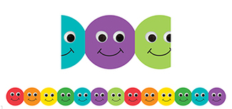 Picture of Smiley face mighty brights border