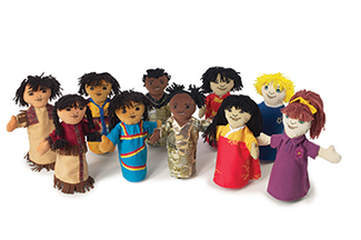 Picture of Multicultural puppets set of 10