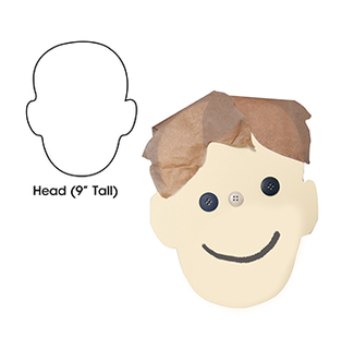 Picture of Big cut outs 9in head shape 25ct