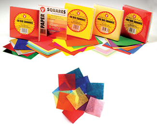 Picture of Tissue paper 480ct 5in squares  primary colors