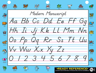 Picture of Handwriting modern manuscript and  cursive ready reference card