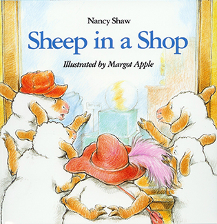Picture of Carry along book & cd sheep in a  shop