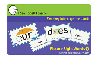 Picture of Picture sight words set 2 flash  cards