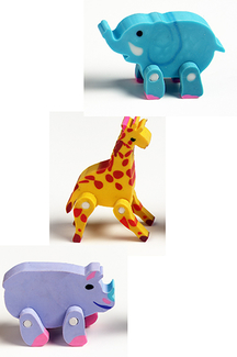 Picture of 3d zoo eraser 60 count