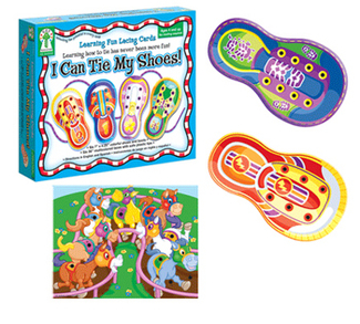 Picture of Learning fun lacing cards i can tie  my shoes