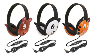 Picture of Listening first animal-themed  stereo headphones bear
