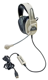 Picture of Deluxe multimedia stereo headset w/  boom microphone w/ usb plug