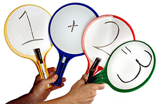 Picture of Kleenslate round 2pk dry erase  paddles