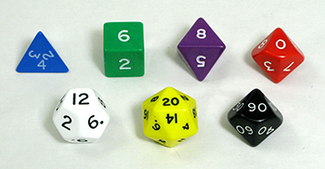 Picture of Jumbo polyhedral dice set of 7