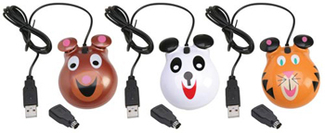 Picture of Animal-themed computer mice panda  motif