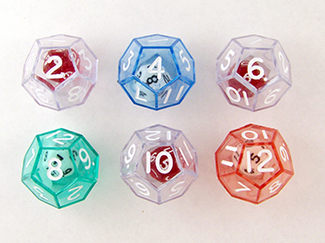 Picture of 12-sided dice set of 6