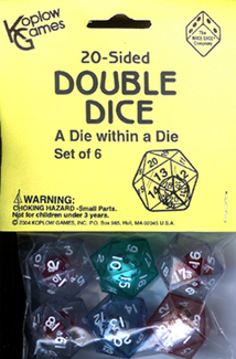 Picture of 20 sided double dice