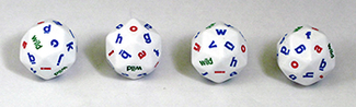 Picture of Alphabet dice 4 colors