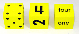 Picture of Spot word number dice set of 3