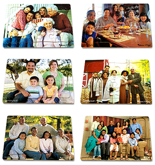 Picture of Realistic multigenerational  multicultural family puzzle set