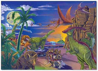 Picture of Land of dinosaurs puzzle 60 pieces