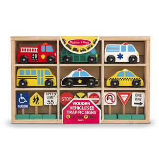Picture of Wooden vehicles and traffic signs