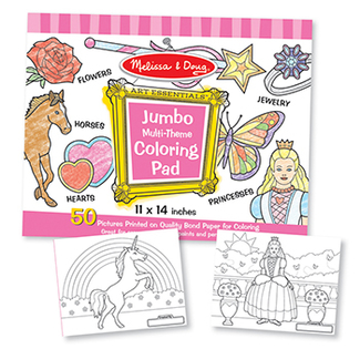 Picture of Jumbo coloring pad pink 11 x 14