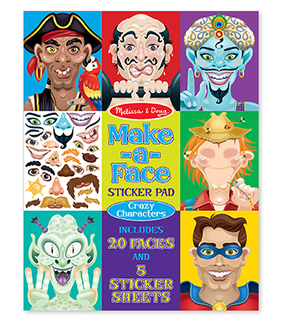 Picture of Make a face crazy characters  sticker pad